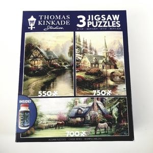 Thomas Kinkade 3 in 1 Jigsaw Puzzles